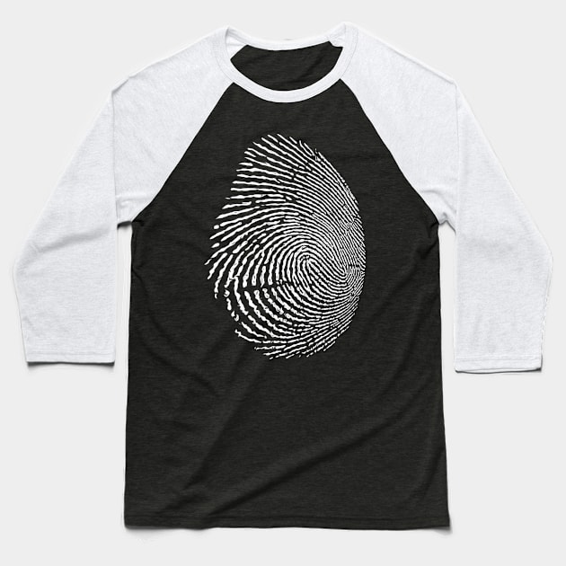 Fingerprint Baseball T-Shirt by WordFandom